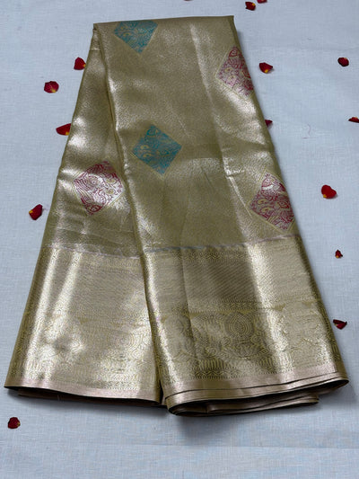 Semi Dharmavaram Pattu Saree — Pastel Collection