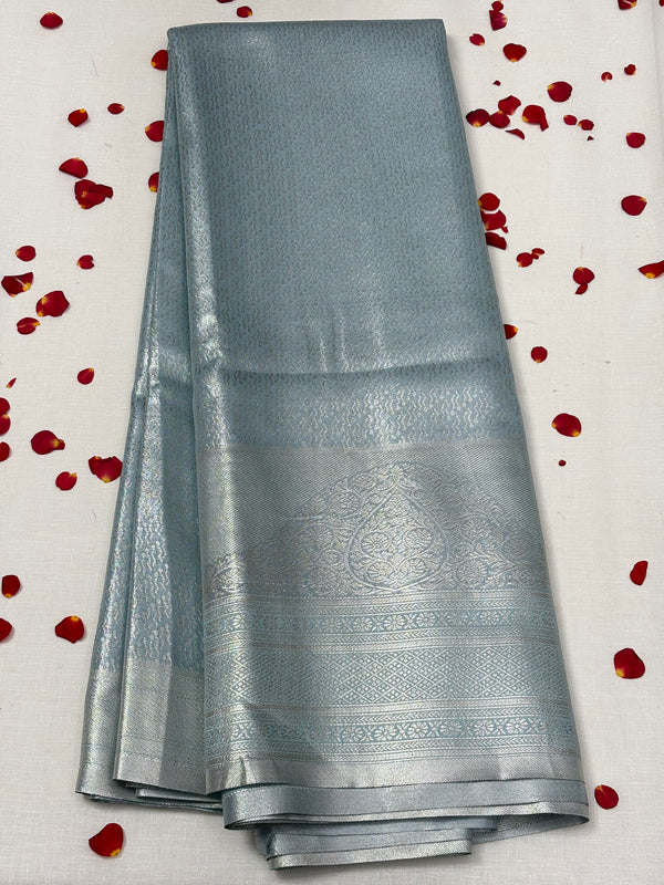 Semi Dharmavaram Pattu Saree — Pastel Collection