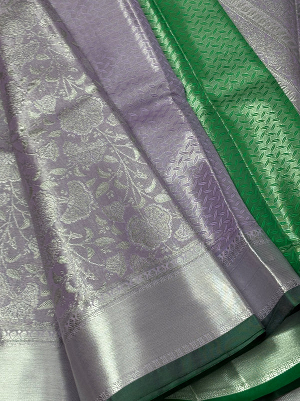 Semi Dharmavaram Pattu Saree — Pastel Collection