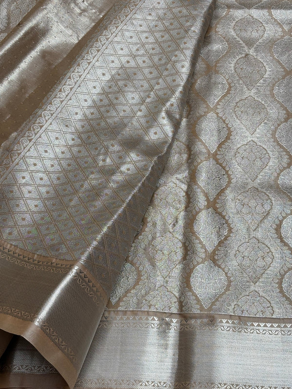 Semi Dharmavaram Pattu Saree — Pastel Collection