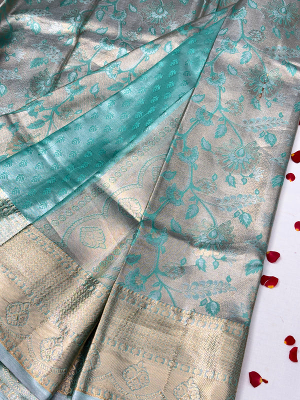 Semi Dharmavaram Pattu Saree — Pastel Collection