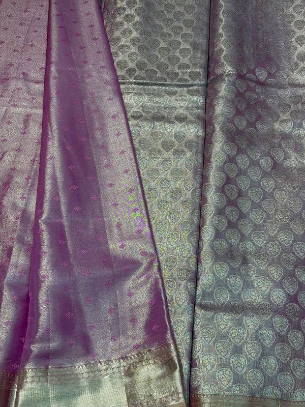 Semi Dharmavaram Pattu Saree — Pastel Collection