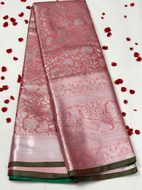 Semi Dharmavaram Pattu Saree — Pastel Collection view 1