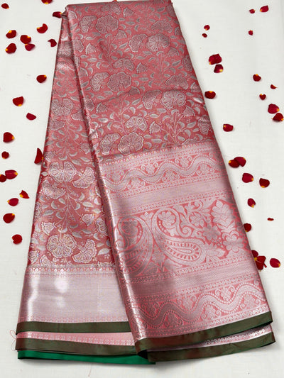 Semi Dharmavaram Pattu Saree — Pastel Collection