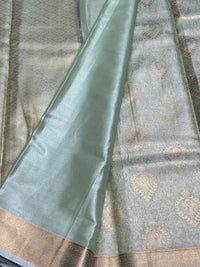 Semi Dharmavaram Pattu Saree — Pastel Collection view 2