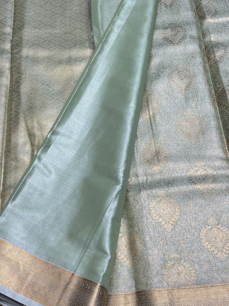 Semi Dharmavaram Pattu Saree — Pastel Collection - View 2