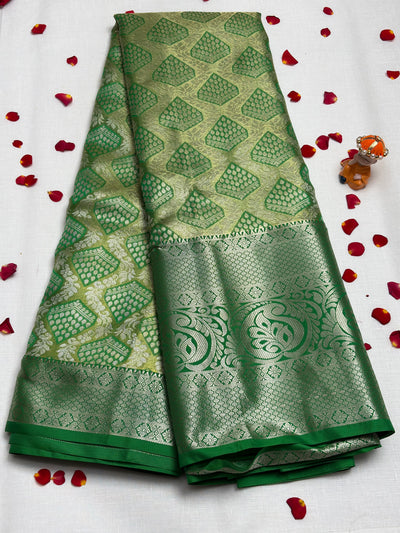 Semi Dharmavaram Pattu Saree — Pastel Collection