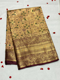 Semi Kanjivaram Pattu Saree view 1