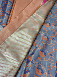 Semi Dharmavaram Pattu Saree — Pastel Collection view 2