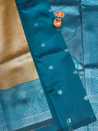 Semi Dharmavaram Pattu Saree — Pastel Collection view 2