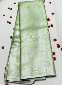 Semi Dharmavaram Pattu Saree — Pastel Collection view 1