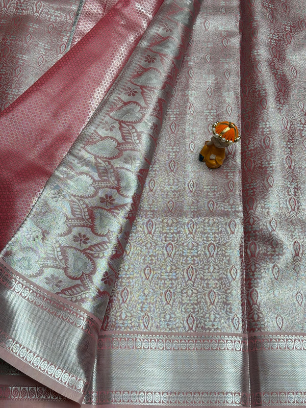 Semi Dharmavaram Pattu Saree — Pastel Collection