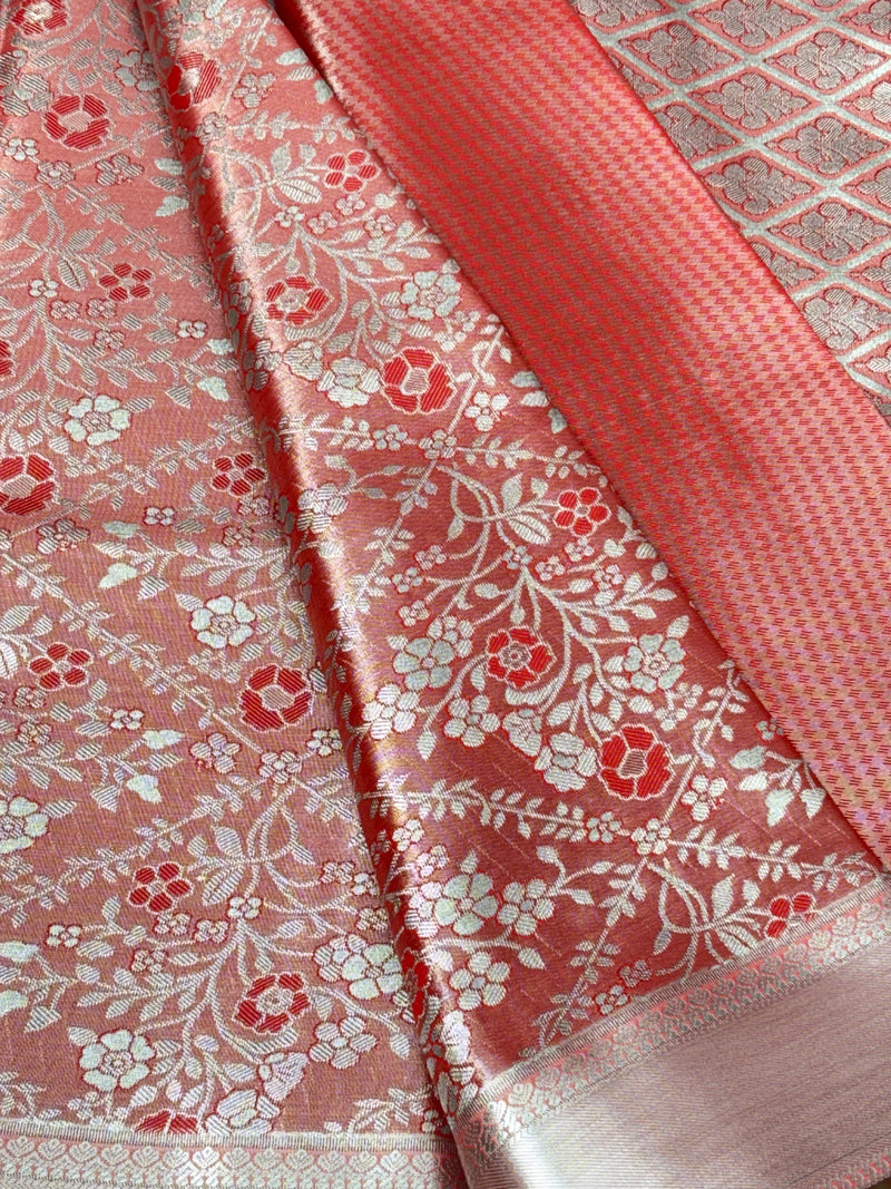 Semi Dharmavaram Pattu Saree — Pastel Collection - View 2
