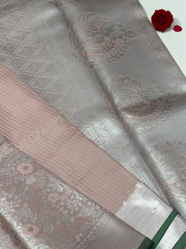 Semi Dharmavaram Pattu Saree — Pastel Collection