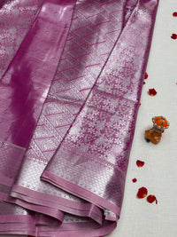 Semi Dharmavaram Pattu Saree — Pastel Collection view 2