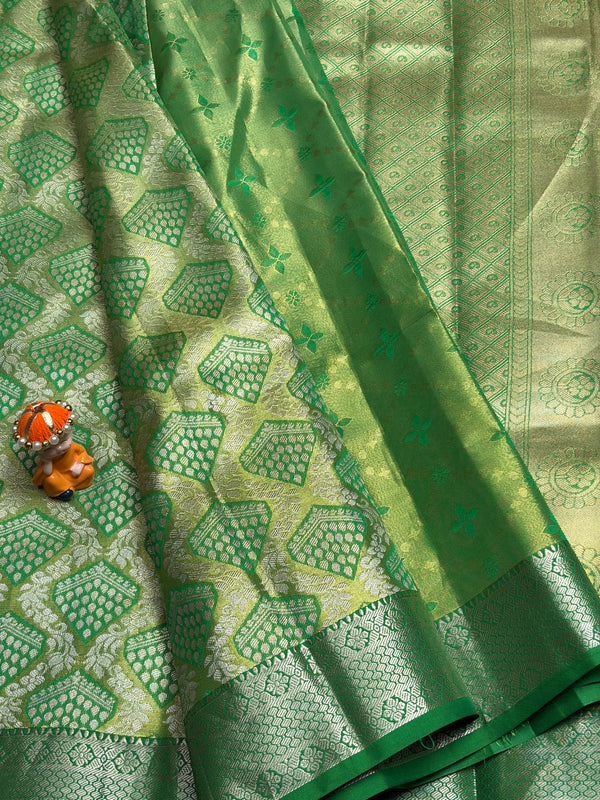 Semi Dharmavaram Pattu Saree — Pastel Collection