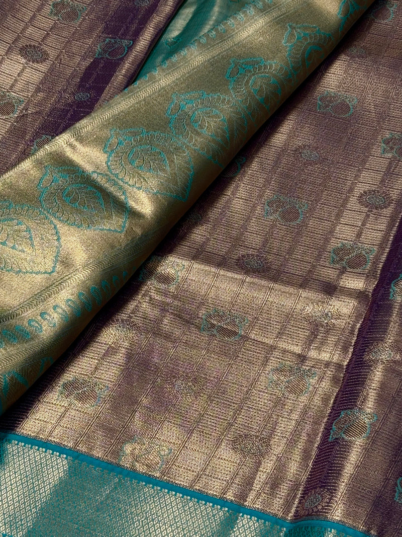 Semi Dharmavaram Pattu Saree — Pastel Collection - View 2