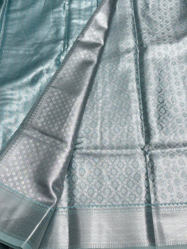 Semi Dharmavaram Pattu Saree — Pastel Collection