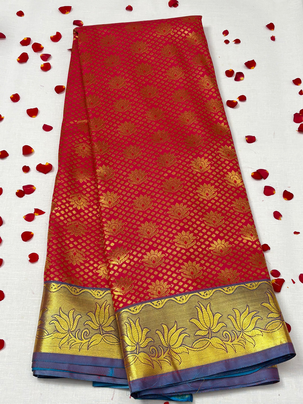 Semi Dharmavaram Pattu Saree — Pastel Collection