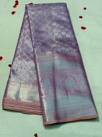 Semi Dharmavaram Pattu Saree — Pastel Collection