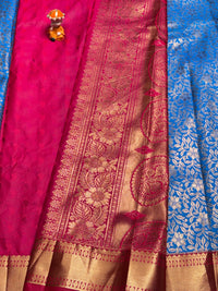 Semi Dharmavaram Pattu Saree — Pastel Collection view 2