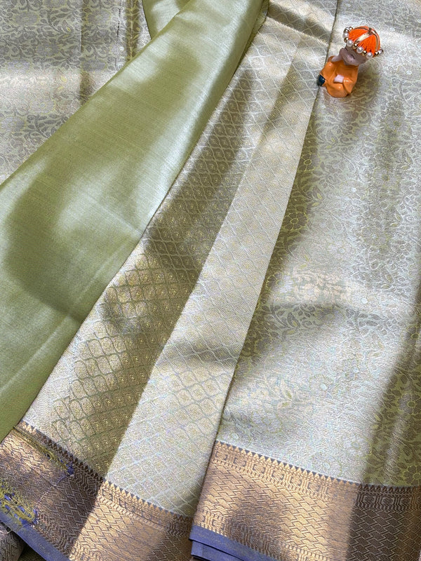 Semi Dharmavaram Pattu Saree — Pastel Collection