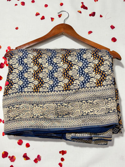 Pure Khadi Georgette Bandhini Banaras Saree