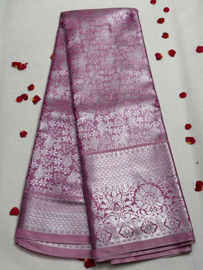 Semi Dharmavaram Pattu Saree — Pastel Collection