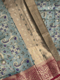 Semi Kanjivaram Pattu Saree view 2