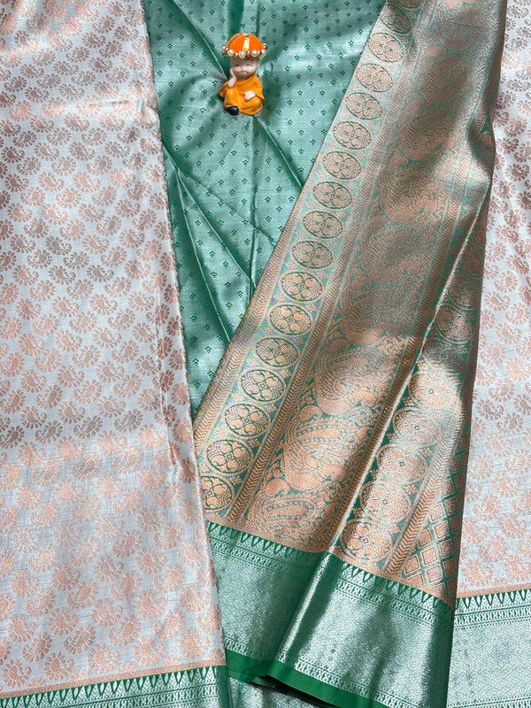 Semi Dharmavaram Pattu Saree — Pastel Collection