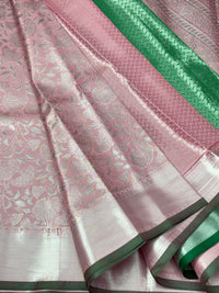 Semi Dharmavaram Pattu Saree — Pastel Collection view 2