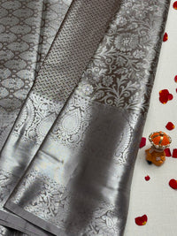 Semi Dharmavaram Pattu Saree — Pastel Collection view 2