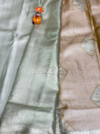 Semi Dharmavaram Pattu Saree — Pastel Collection view 2