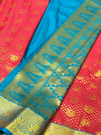 Semi Dharmavaram Pattu Saree — Pastel Collection view 2