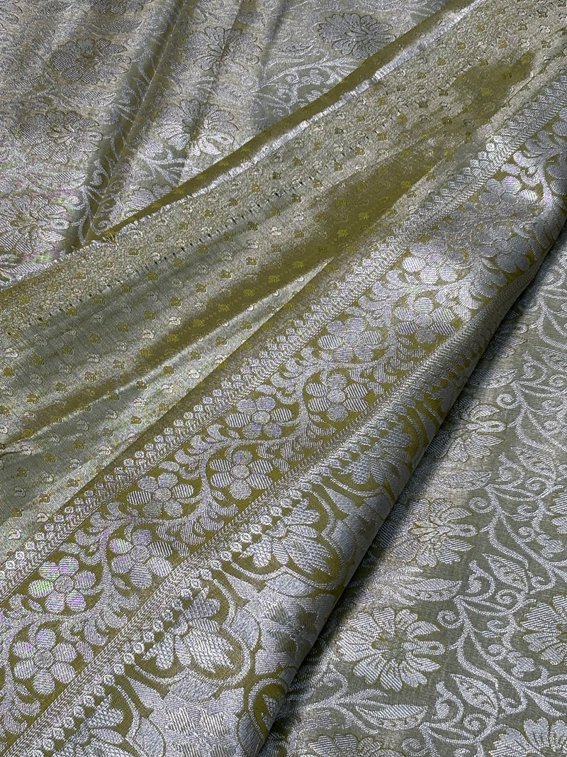 Semi Dharmavaram Pattu Saree — Pastel Collection - View 2