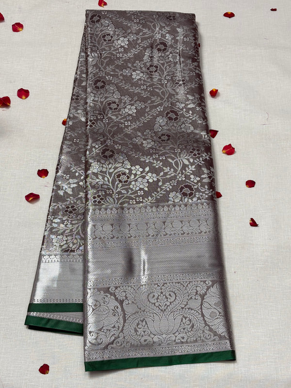 Semi Dharmavaram Pattu Saree — Pastel Collection