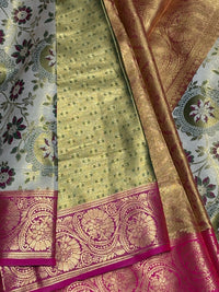 Semi Kanjivaram Pattu Saree view 2