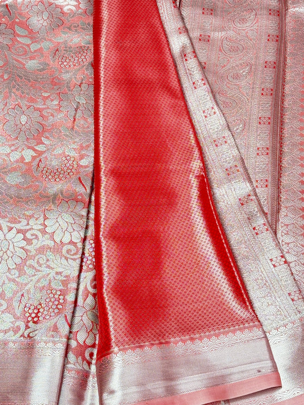 Semi Dharmavaram Pattu Saree — Pastel Collection