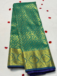 Semi Dharmavaram Pattu Saree — Pastel Collection view 1