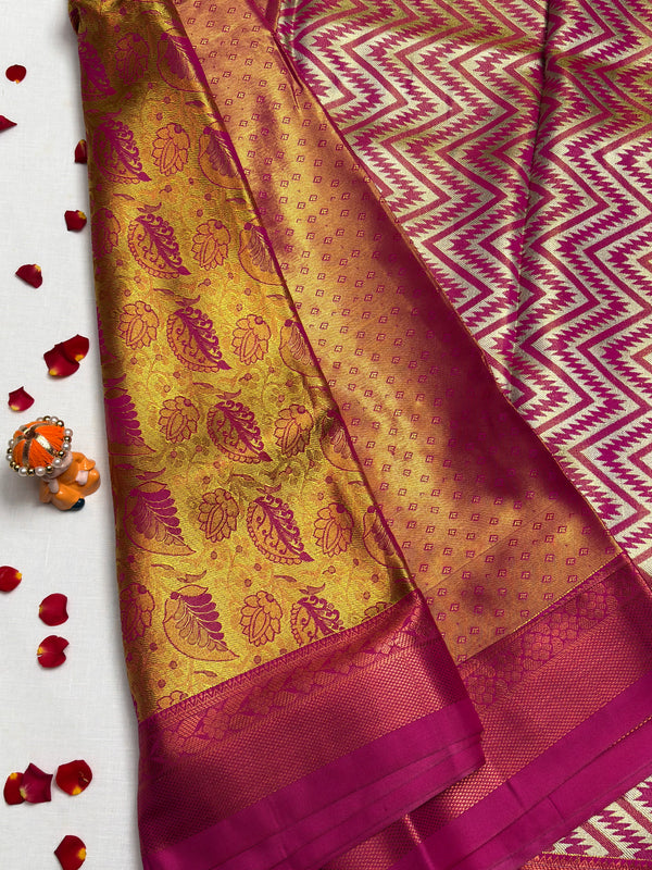 Semi Dharmavaram Pattu Saree — Pastel Collection