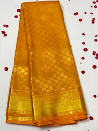 Semi Dharmavaram Pattu Saree — Pastel Collection view 1