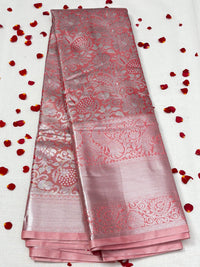 Semi Dharmavaram Pattu Saree — Pastel Collection view 1