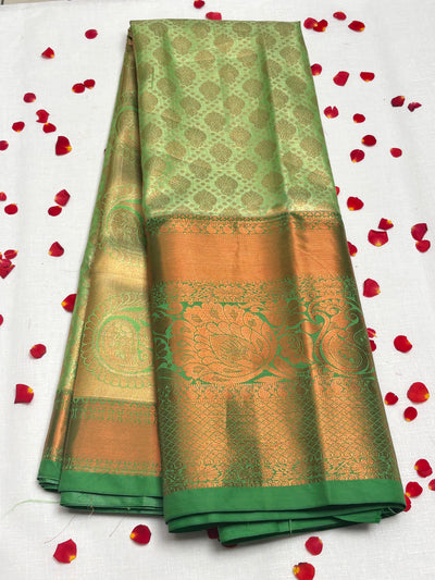 Semi Dharmavaram Pattu Saree — Pastel Collection