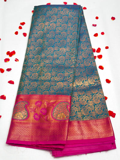 Semi Dharmavaram Pattu Saree — Pastel Collection
