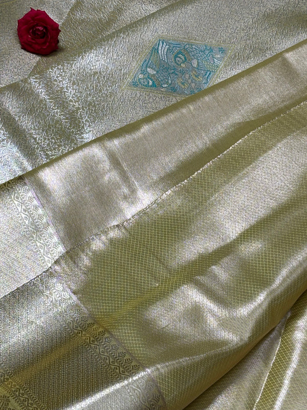 Semi Dharmavaram Pattu Saree — Pastel Collection