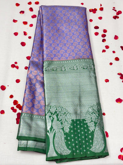 Semi Dharmavaram Pattu Saree — Pastel Collection