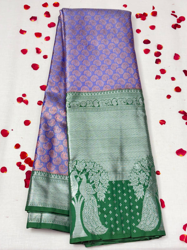 Semi Dharmavaram Pattu Saree — Pastel Collection