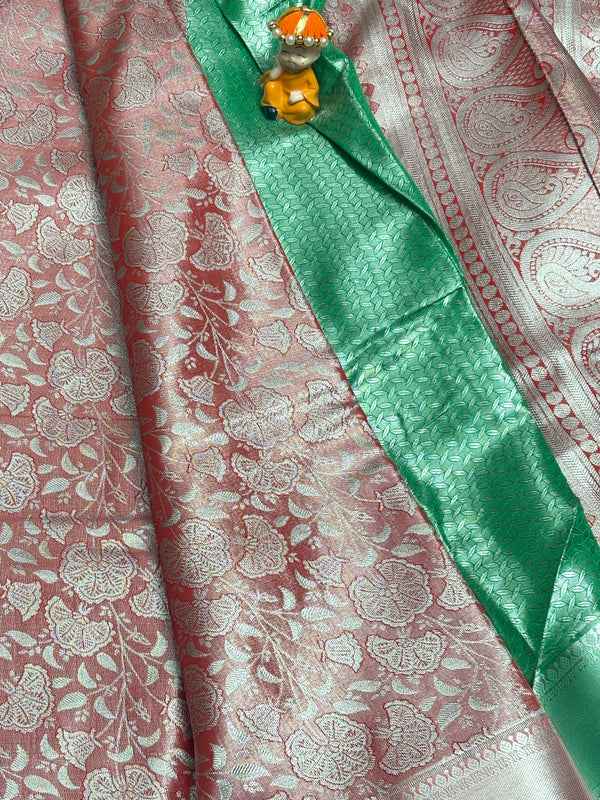 Semi Dharmavaram Pattu Saree — Pastel Collection