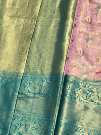 Semi Kanjivaram Pattu Saree view 2