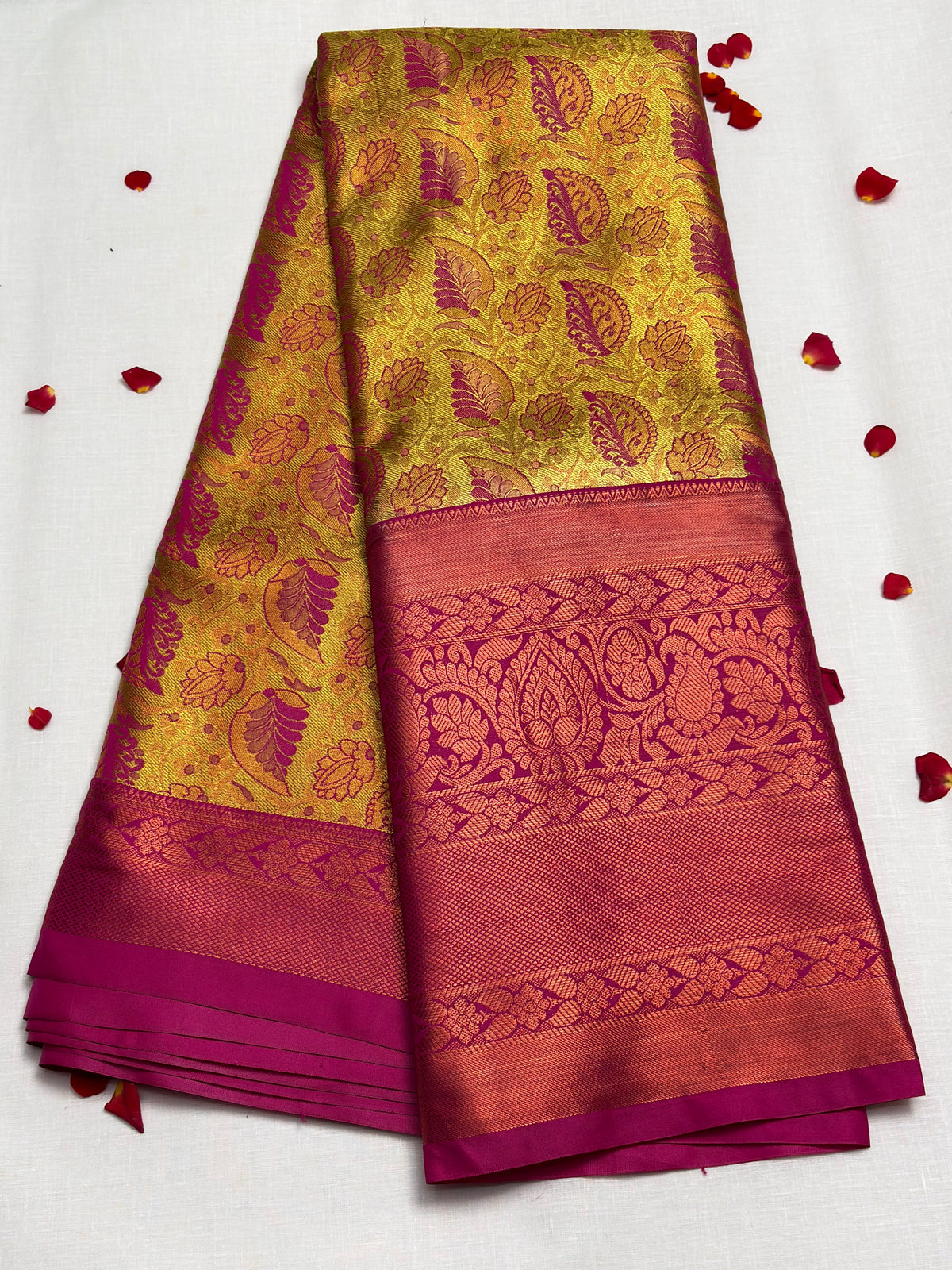 Semi Dharmavaram Pattu Saree — Pastel Collection